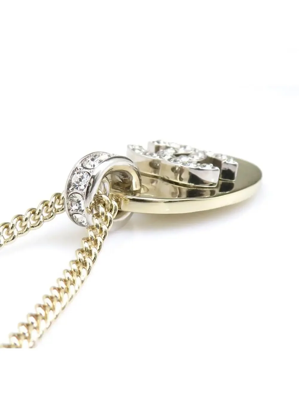 Auth Chanel Cc Logo Necklace Gold Metal #293541C62B